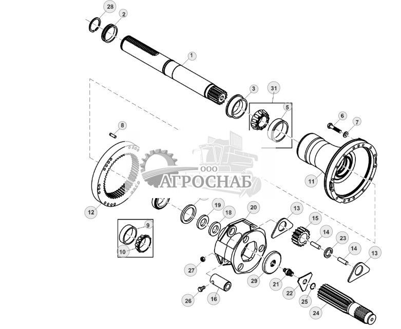 Планетарная передача и вал моста (120 мм) - ST732642 567.jpg